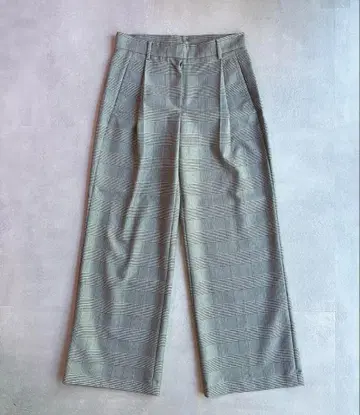 theory luxe 띠어리 럭스 글렌체크 와이드 팬츠 새상품급