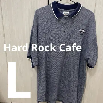 Hard Rock Cafe 체크 무늬 피케 셔츠 L