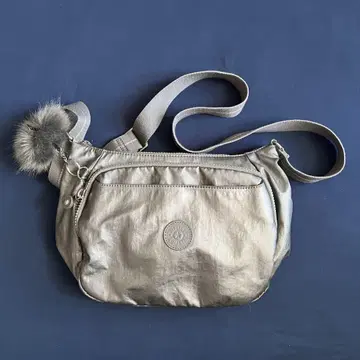 KIPLING 실버 나일론 숄더백
