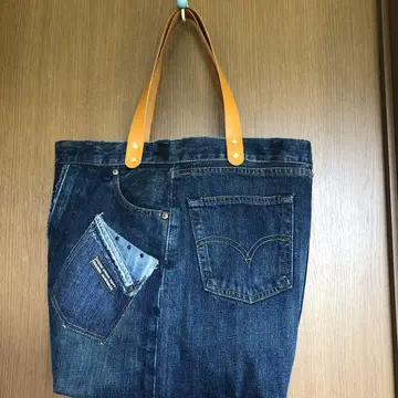 숄더 데님 토트백 큰 사이즈