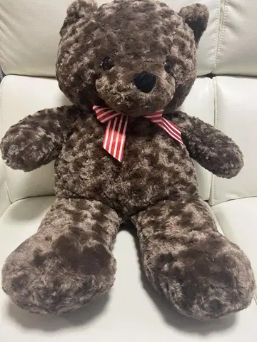 러블리 로즈 베어 봉제 인형 브라운 AMUSE 택 포함