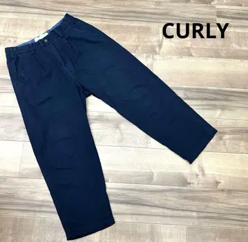 CURLY 컬리 팬츠 슬랙스 2 네이비 크롭
