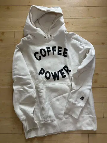 COFFEE POWER 화이트 후드티 / 타코마후지 레코드