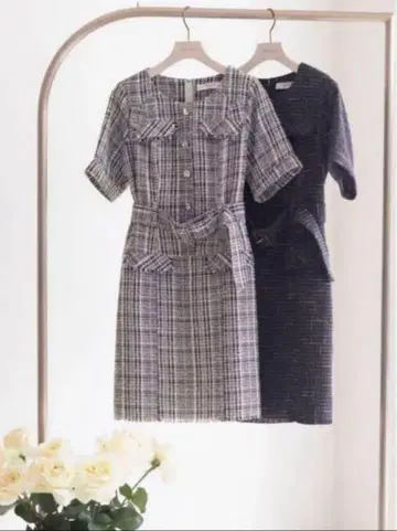Herlipto ClassicTweedMiniDress navy S