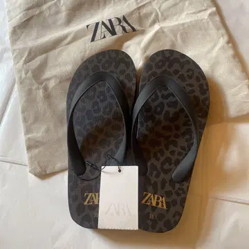 [ ZARA ] 애니멀 무늬 샌들 35