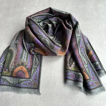 ETRO 에트로 스카프 스톨 머플러 울 70% 실크 30%