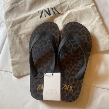 [ ZARA ] 애니멀 무늬 샌들 38