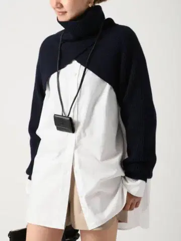DeuxiemeClasse 터틀넥 풀오버 네이비