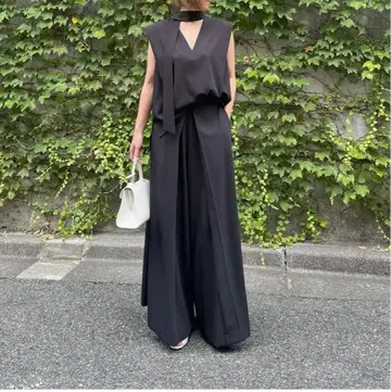 cygne 턱 와이드 팬츠 enne 블랙