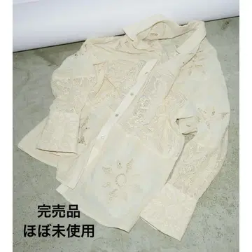 Htage 자수 패치워크 레이스 셔츠