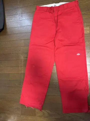 Dickies 구제 워크 팬츠 레드 디키즈 빨간색