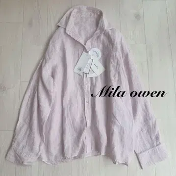 Mila owen 한정 컬러 프렌치 린넨 오버 사이즈 셔츠