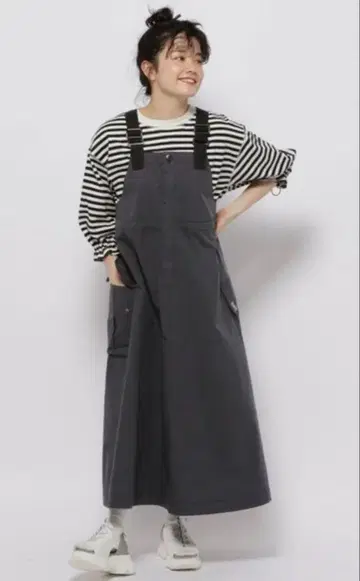 니코앤드 DOD 콜라보 코다와리노 오버롤 스커트