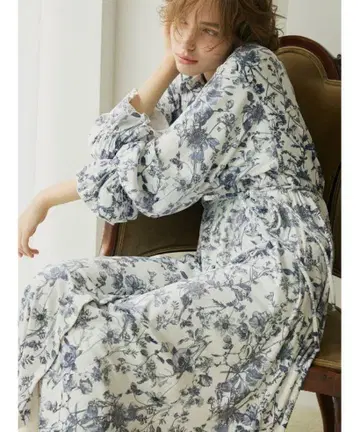 스나이델홈 snidel home 실키 플리스 원피스 룸웨어