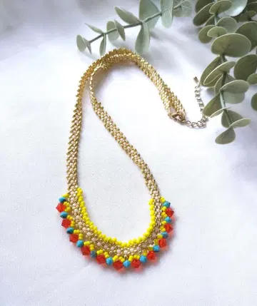 페요테 스티치 비즈 목걸이 핸드메이드