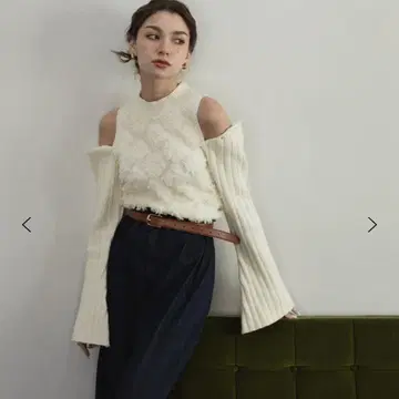 RANCLIC Open shoulder 3Way knit 아이보리