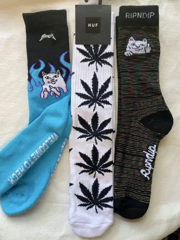 인기 립 앤 딥 RIPNDIP 하이삭스 25~28cm, 3족 새상품