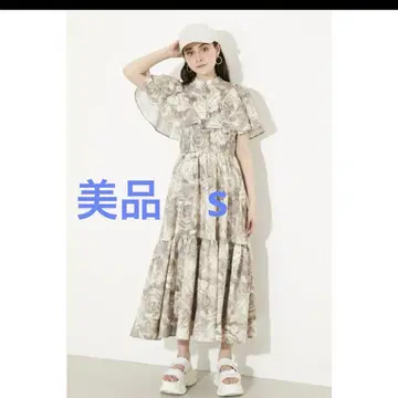 rienda 리엔다 플레어 SLV 페인트 플라워 OP 원피스