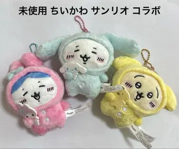 미사용 치이카와 산리오 콜라보 마스코트 하치와레 토끼 3개 세트