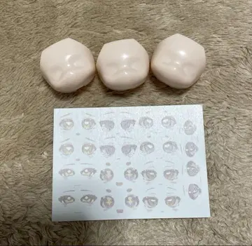 불가식용 인형 달토끼 시간 페이스 부품 3개와 데칼 세트