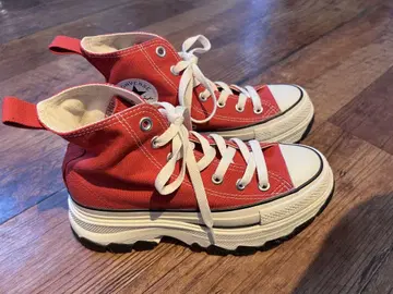 레드 통굽 하이컷 ALL STAR 스니커즈