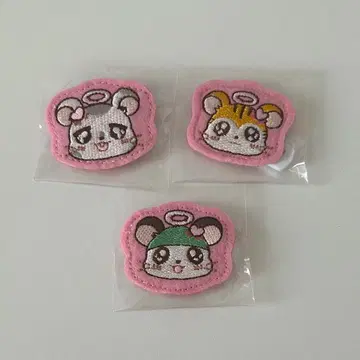 방가방가 햄토리 복권 와펜 배지 3세트