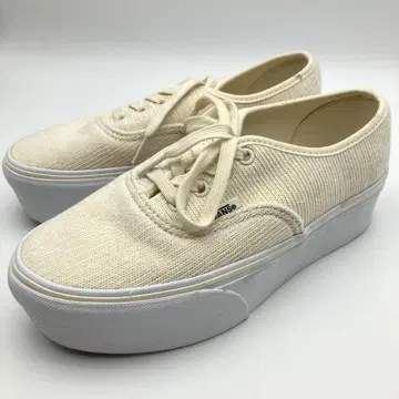 VANS 반스 스니커즈 어센틱 통굽 화이트 계열 23.0cm