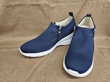 퍼탐 슬립온 지퍼 24cm 네이비 약간 데미지 있음