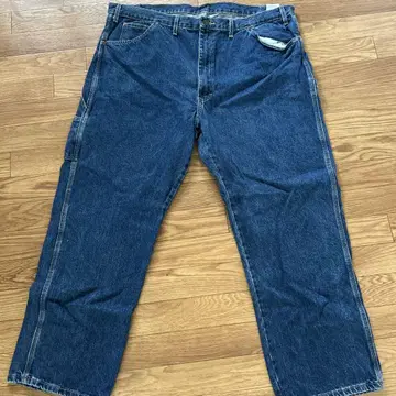 Dickies 다크 블루 와이드 레그 데님
