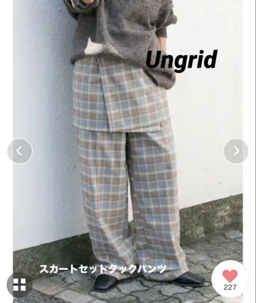 [새상품 미사용] Ungrid 스커트 세트 턱 팬츠