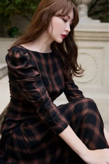 Roanne Over Check Dress Herlipto