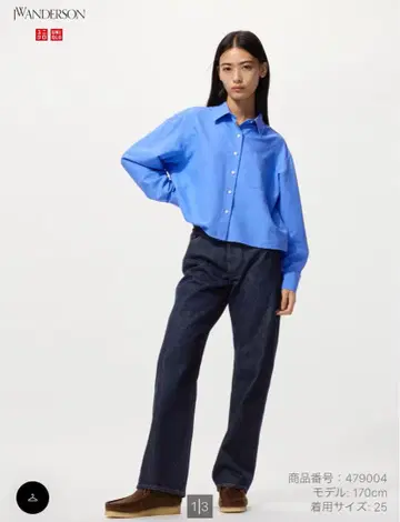 유니클로 JW ANDERSON 스트레이트 데님 28 사이즈 네이비
