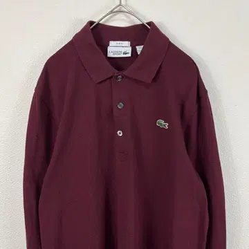 USA 구제 의류 lacoste 라코스테 긴팔 피케 셔츠 크림슨