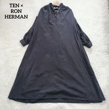 TEN x RON HERMAN 카프탄 드레스 셔츠 원피스 롱 다크 네이비