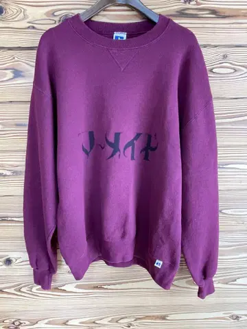 A2071 RUSSELL 러셀 머메이드 카타카나 프린트 맨투맨