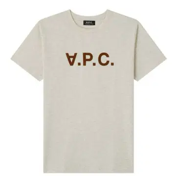 A.P.C. 로고 프린트 반팔 티셔츠 베이지