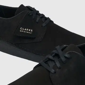 Clarks Coal London Black Suede UK8.5