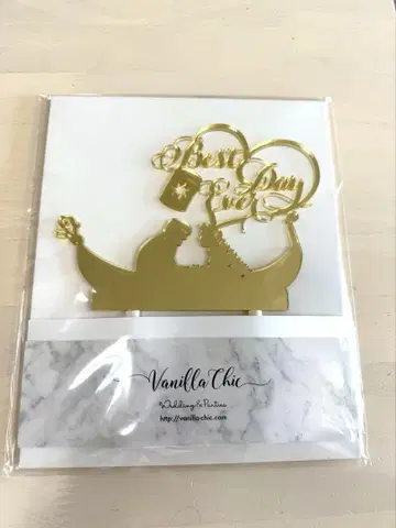 vanilla chic 골드 케이크 토퍼 웨딩 라푼젤