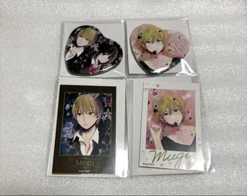 쓰레기의 본망 쿠지메이트 야스라오카 하나비 아와야 무기 캔뱃지 카드 세트