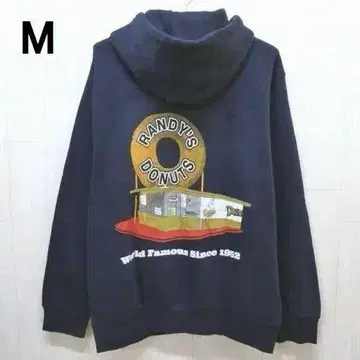RANDY'S DONUTS 랜디스도넛 긴팔 지퍼 후드티 M 네이비