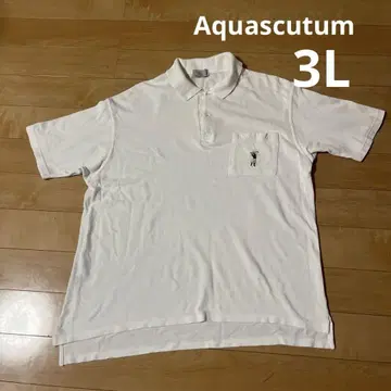 화이트 피케 셔츠 코튼 100% 아쿠아스큐텀