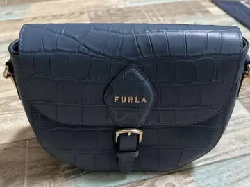 FURLA 훌라 숄더백 크로커다일 블루