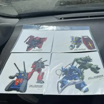JAL x GUNDAM 콜라보 스티커 4종 세트