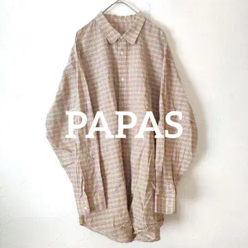 파파스 PAPAS 체크 무늬 긴팔 셔츠