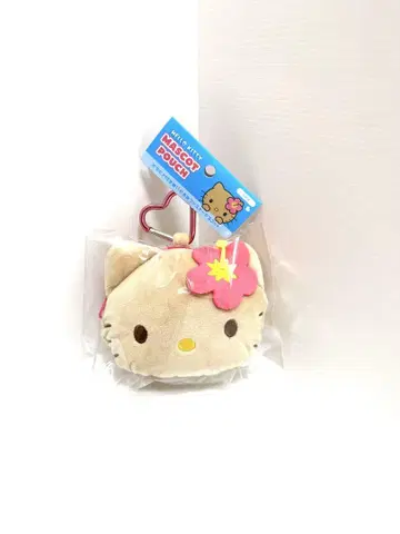 새상품 산리오 햇볕에 탄 키티 카라비너 포함 봉제인형 지퍼 마스코트