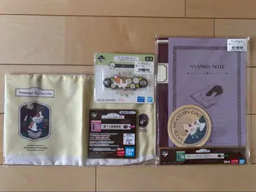 제일복권 나츠메 우인장 북커버 노트 & 코스터 세트 케이블 클립