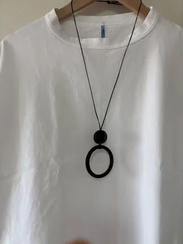 블랙 원형 펜던트 목걸이 Bijoux Kei