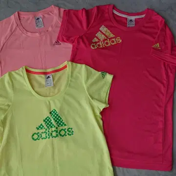 adidas 아디다스 여성용 티셔츠 3장 세트 형광