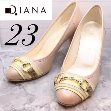 다이애나 DIANA 펌프스 핑크 베이지 골드 비트 아몬드 토 23