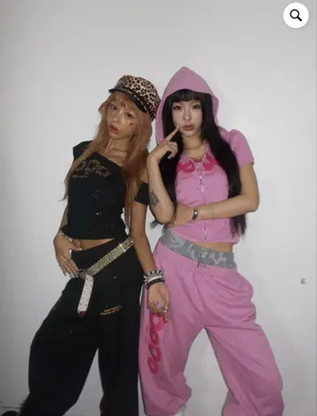 9090 핑크 반짝반짝 스웨트 팬츠